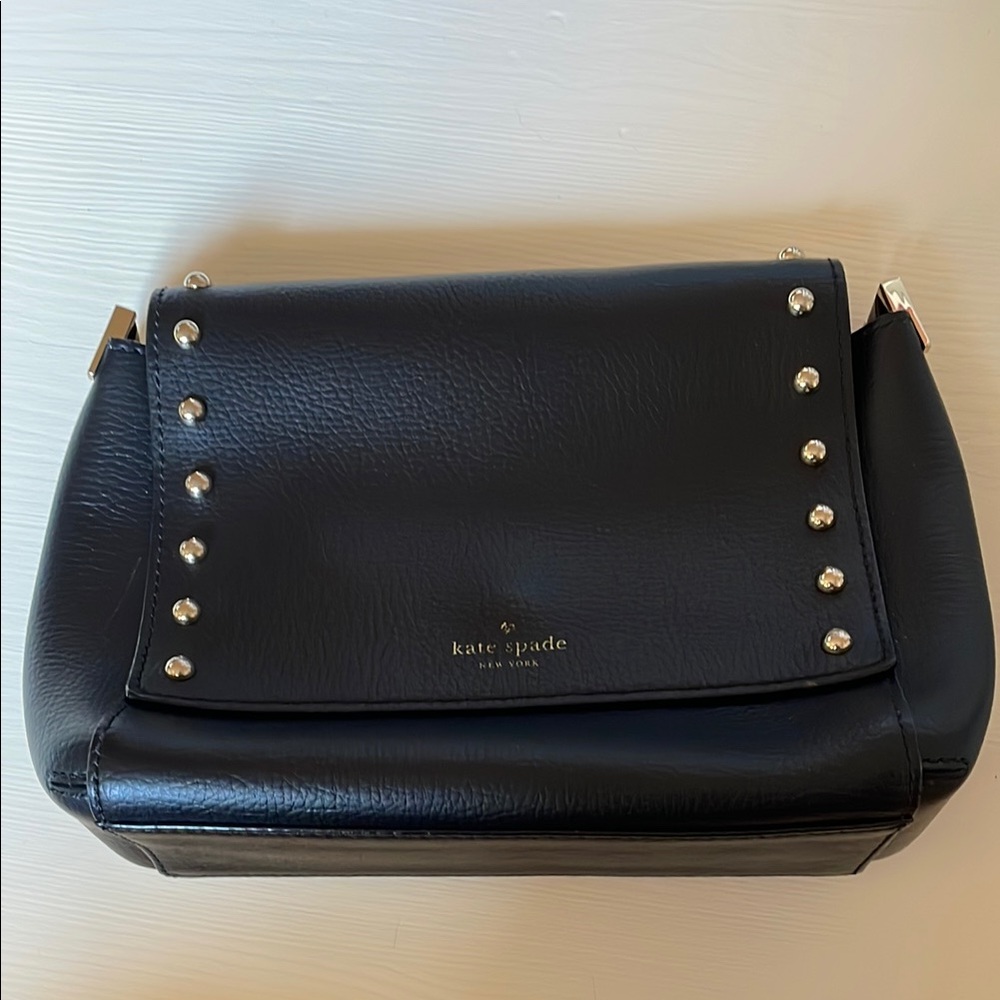Kate Spade Black Shoulder Bag with Studded Accents